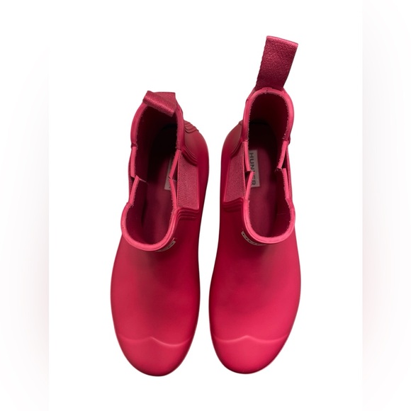 Hunter pink/red Winter Rain Boots with Chunky Sole - Picture 4 of 6